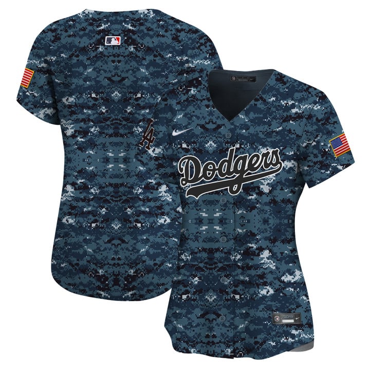 Women Los Angeles Dodgers blank Camo Stitched 2025 Jersey style 3